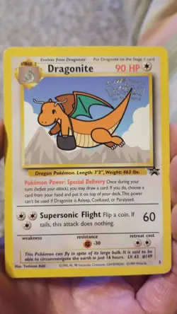 Pokemon Vintage WOTC Dragonite First Movie Black Star Promo 05/53 - Image 1