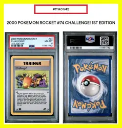 2000 Pokemon Rocket (1st Edition) PSA 8 Challenge! 74/82 From Toys ‘R’ Us 😊 - Image 1