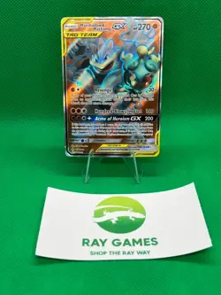 Pokemon TCG Marshadow & Machamp GX 198/214 Unbroken Bonds Tag Team Full Art DMG - Image 1