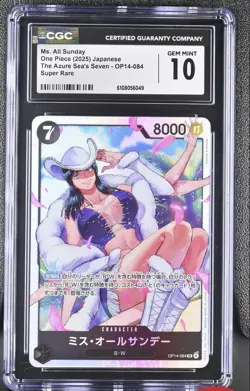 Miss All Sunday Nico Robin OP14 084 SR One Piece TCG CGC 10 - Image 1