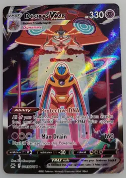 Deoxys VMAX GG45/GG70 Pokemon Crown Zenith: Galarian Gallery Holo NM - Image 1
