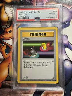 1999 Pokemon ~ Base Set 1st Edition ~ Switch #95 ~ PSA 8 NM-MT - Image 1