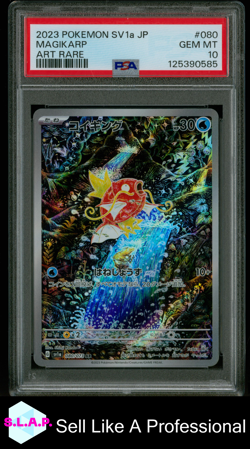 MAGIKARP ART RARE POKEMON JAPANESE SV1A-TRIPLET BEAT 2023 080 PSA 10 - Image 1
