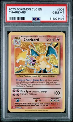 2023 POKEMON CLC-TRADING CARD GAME CLASSIC #003 CHARIZARD PSA 10 - Image 1