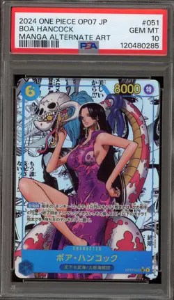 One Piece CCG Boa Hancock Japanese Manga Alternate Art OP07-051 PSA 10 Gem Mint - Image 1