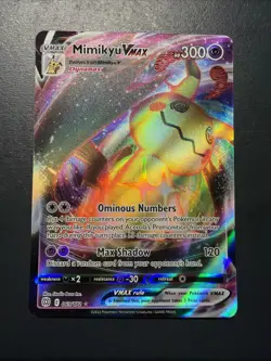 Pokemon Mimikyu VMAX TCG Holo Ultra Rare Card Brilliant Stars 069/172 - Image 1