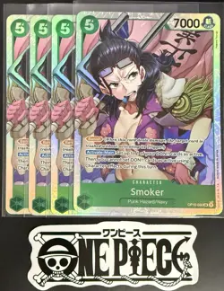 4x One Piece OP10-030 SR Smoker - English - Foil - Playset - TCG - NM/M - Image 1