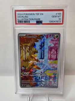 Deerling PSA 10 2024 Pokemon TEF EN Illustration Rare #165 GEM MINT - Image 1
