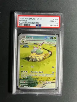2024 POKEMON TEF EN-TEMPORAL FORCES ILLUSTRATION RARE #164 GROTLE PSA 10 - Image 1