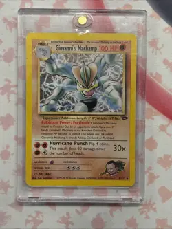 Giovanni's Machamp 6/132 Gym Challenge 2000 Pokemon TCG Holo rare - Image 1