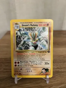 2000 Pokemon Gym Challenge Giovanni's Machamp Holo #6/132 HP - Image 1
