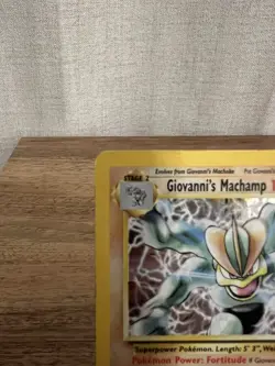 2000 Pokemon Gym Challenge Giovanni's Machamp Holo #6/132 HP - Image 3