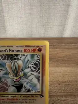 2000 Pokemon Gym Challenge Giovanni's Machamp Holo #6/132 HP - Image 4