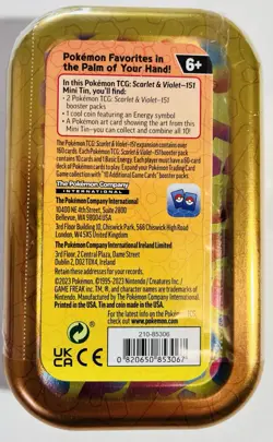 Pokemon TCG Scarlet & Violet 151 Mini Tin SLOWPOKE/SANDSHREW NEW/Factory Sealed - Image 2