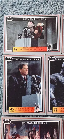 1992 Batman Returns Trading Cards Lot of 18 Dynamic Marketing. Good Condition - Image 4