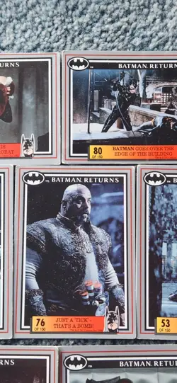 1992 Batman Returns Trading Cards Lot of 18 Dynamic Marketing. Good Condition - Image 5
