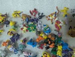 AS IS - NO RETURNS Lot of Pokemon Mini Mostly R/L.W RL Figure - Poor Shape Cards - Image 3