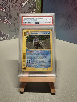 2002 Pokemon Expedition Feraligatr Holo Rare #12 PSA 8 - Image 1