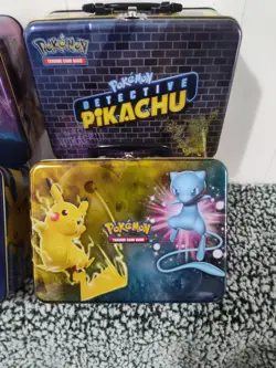 Pokemon Tin Pales With Pokemon Cards Lot Of 4 - Image 2