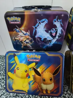 Pokemon Tin Pales With Pokemon Cards Lot Of 4 - Image 3