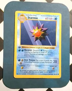 Pokemon Card - Starmie Base Set (Shadowless) 64/102 Common 1st Edition - Image 1