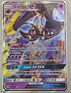 Lunala GX Sun and Moon Base Set 66/149 Ultra Rare 2016 Pokemon TCG Near Mint - Image 1
