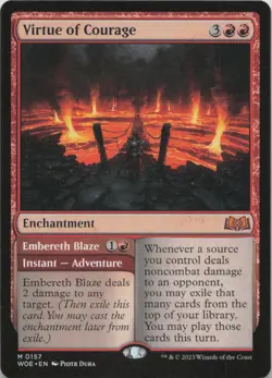 Virtue of Courage M Wilds of Eldraine 157 - LP MTG - Image 1