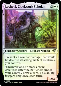 MTG - Losheel, Clockwork Scholar - Foil - CMM - Magic the Gathering - Image 1