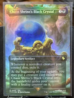 Chaos Shrine's Black Crystal (Borderless) - FOIL - MTG - FIC - 0445 - RARE ~ NM - Image 2