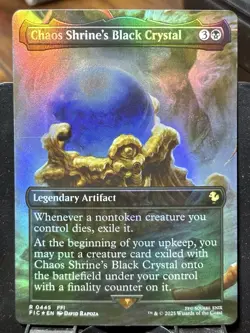 Chaos Shrine's Black Crystal (Borderless) - FOIL - MTG - FIC - 0445 - RARE ~ NM - Image 3