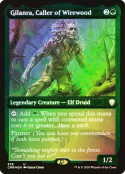 Gilanra, Caller of Wildwood ETCHED FOIL 578 Uncommon Commander Legends CMR MTG - Image 1
