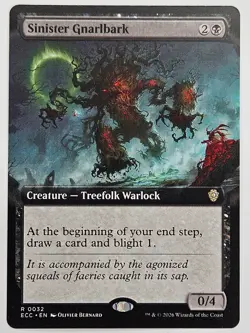 MTG Lorwyn Eclipsed - ECC 0032 Sinister Gnarlbark (Extended Art) - Rare - Image 1