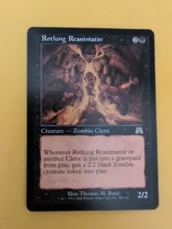 Rotting Reanimator. Zombie Cleric Magic the Gathering Card. Onslaught. Rare - Image 1