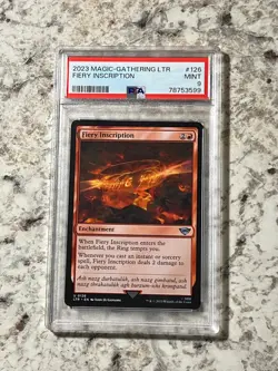 2023 MTG Lord of the Rings Fiery Inscription LTR 126 PSA 9 MINT - Image 1