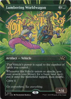 Lumbering Worldwagon (Borderless) R Aetherdrift 316 - LP MTG - Image 1