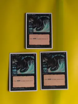 DArk Ritual x3 4th Edition Interrupt Magic the Gathering 3 Card. - Image 1