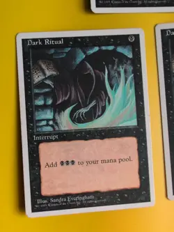 DArk Ritual x3 4th Edition Interrupt Magic the Gathering 3 Card. - Image 2