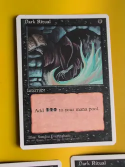DArk Ritual x3 4th Edition Interrupt Magic the Gathering 3 Card. - Image 4