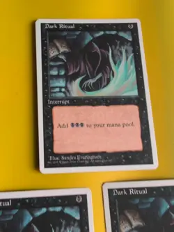 DArk Ritual x3 4th Edition Interrupt Magic the Gathering 3 Card. - Image 5