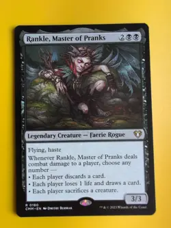 Rankle, Master of Pranks. CMM Faerie Wizard Magic the Gathering Card. - Image 2