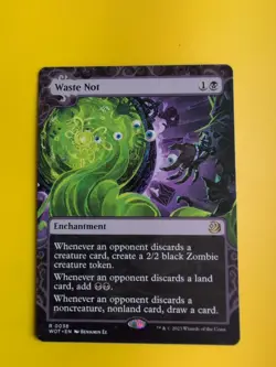 Waste Not. WOT Rare Enchantment Magic the Gathering Card. - Image 1