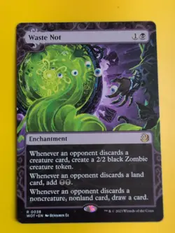 Waste Not. WOT Rare Enchantment Magic the Gathering Card. - Image 2