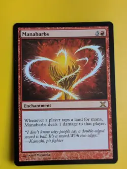 Manabarbs. 10th Edition rare enchantment Magic the Gathering Card. - Image 2