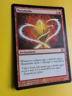 Manabarbs. 10th Edition rare enchantment Magic the Gathering Card. - Image 4