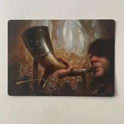 Magic the Gathering LoTR #29/81 Horn of Gondor - Yigit Koroglu Gold Signature - Image 1