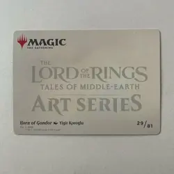 Magic the Gathering LoTR #29/81 Horn of Gondor - Yigit Koroglu Gold Signature - Image 2