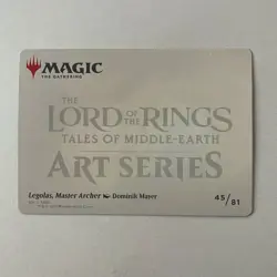 Magic the Gathering LoTR #45/81 Legolas Master Archer - Dominik Mayer Gold Signa - Image 2