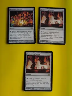 Salvaging X1 Summoning Station X2 1 has wear to top - fifth dawn MTG 3 Card - Image 1