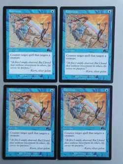 Intervene x4 PLAYSET, MTG Urza's Legacy (1999) Common Blue Instant NM - Image 1