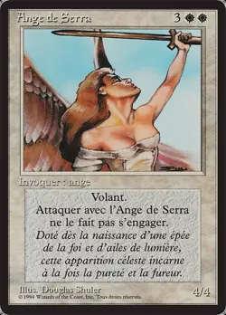 MRM FR/VF Ange de Serra Foreign Black Bordered [Played] MTG Magic FBB - Image 1